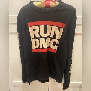 RUN DMC King Of Rock Long Sleeve Medium Black T shirt 2017 Rock Hip Hop